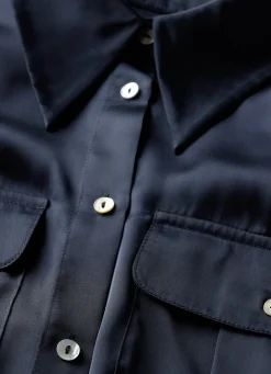 Sale Satin Utility Shirt Shirts & Blouses