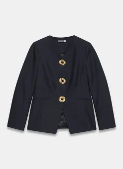 Discount Statement Button Sculpted Jacket Jackets