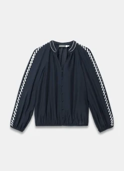 Sale Whipstitch Detail Blouse Shirts & Blouses