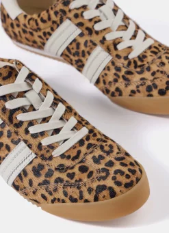 New Nelle Leopard Print Textured Trainers Sneakers