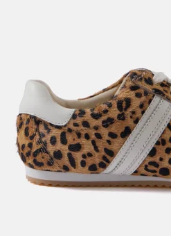 New Nelle Leopard Print Textured Trainers Sneakers