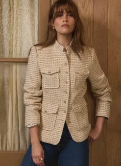 New Boucle Pocket Detail Jacket Jackets