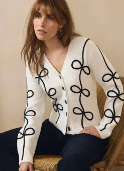 Discount Neutral Bow Detail Cardigan Cardigans|Jumpers & Cardigans