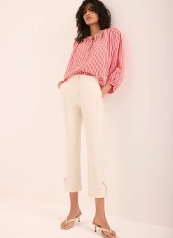 Hot Cotton Blend Capri Trousers Trousers