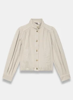 Sale Neutral Cotton Blend Jacket Jackets