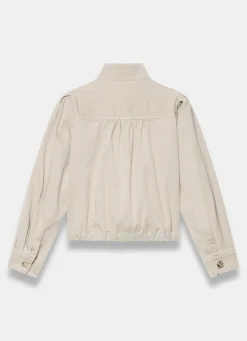Sale Neutral Cotton Blend Jacket Jackets