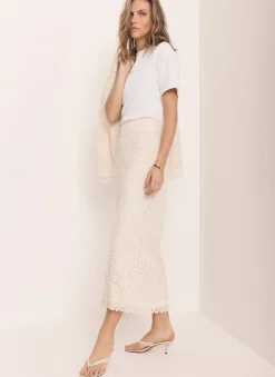 Hot Crochet Paisley Midi Skirt Midi Skirts|Crochet