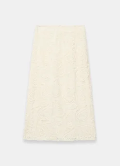 Hot Crochet Paisley Midi Skirt Midi Skirts|Crochet