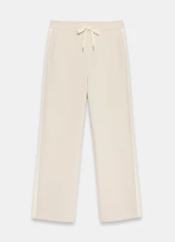Crochet Side Stripe Wide Joggers Wide Leg Trousers|Trousers