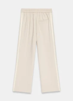 Crochet Side Stripe Wide Joggers Wide Leg Trousers|Trousers