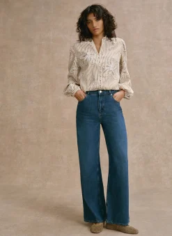 Sale Floral Stripe Blouse Shirts & Blouses