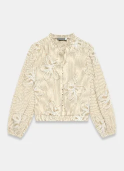 Sale Floral Stripe Blouse Shirts & Blouses