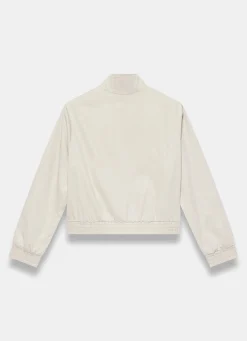 Discount Neutral Funnel Neck Bomber Jacket Jackets