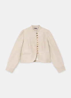 Sale Linen Cropped Jacket Jackets