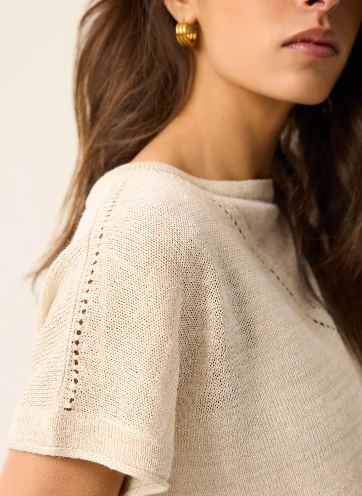 Metallic Knit Top Knitted Tops|Knitted Tops