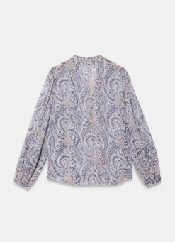 Online Neutral Paisley Print Blouse Shirts & Blouses