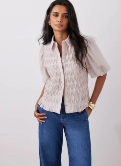 Sale Puff Sleeve Smock Shirt Shirts & Blouses