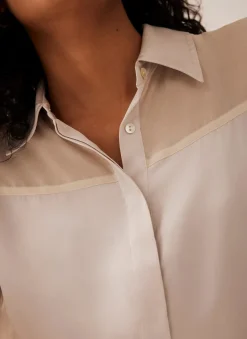 Sale Satin Long Sleeve Shirt Shirts & Blouses