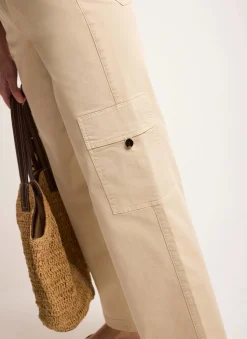 Clearance Neutral Straight Utility Chino Trousers Trousers