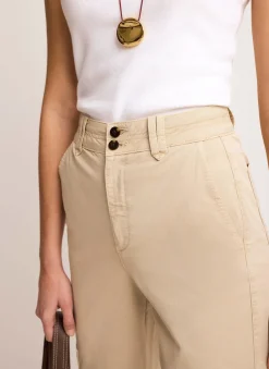 Clearance Neutral Straight Utility Chino Trousers Trousers