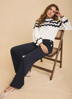 Best Neutral Striped Bow Back Jumper Jumpers|Jumpers & Cardigans
