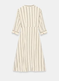New Striped Midi Dress Midi Dresses|Shirt Dresses