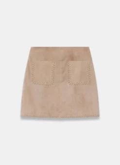 Suede Stitch Mini Skirt Mini Skirts|Skirts