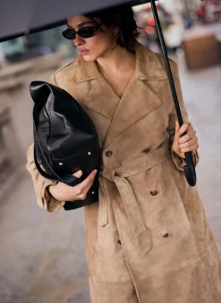 New Suede Trench Coat Jackets