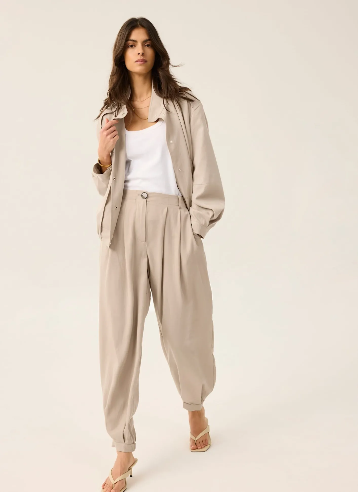 New Tapered Balloon Trousers Wide Leg Trousers|Trousers