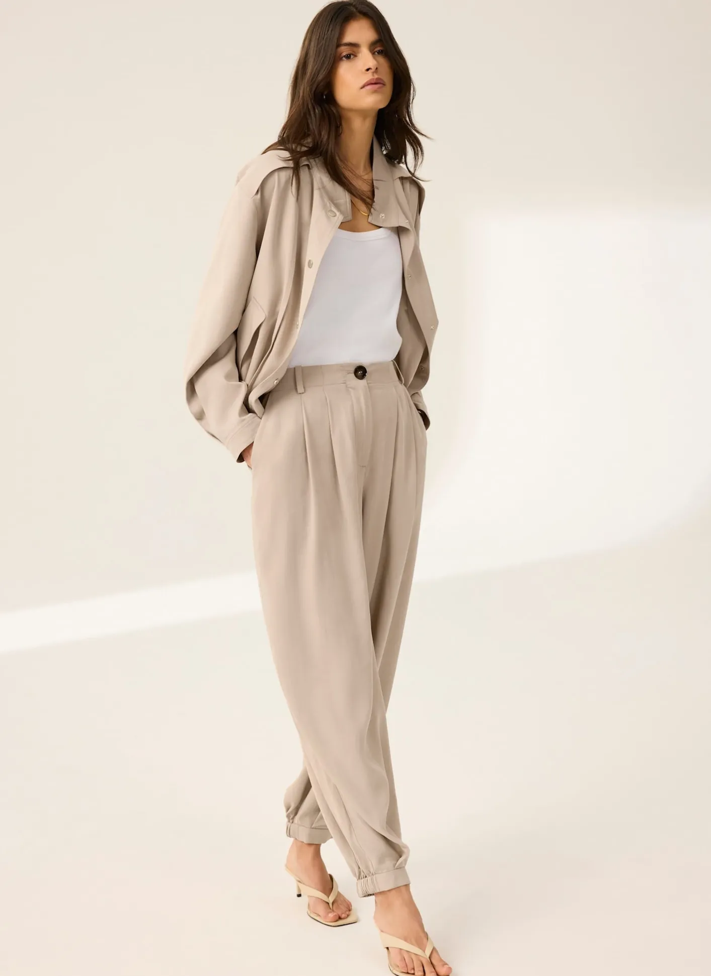 New Tapered Balloon Trousers Wide Leg Trousers|Trousers