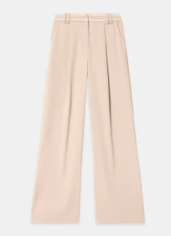 Hot Neutral Waist Detail Wide Trousers Wide Leg Trousers|Trousers