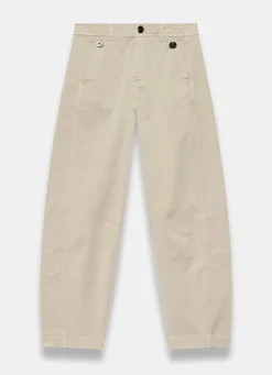 Best Neutral Washed Barrel Leg Chino Trousers Trousers