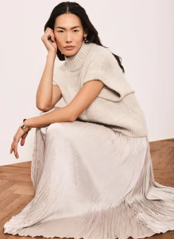 Outlet Wool Blend Layered Maxi Dress Maxi Dresses