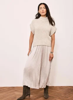 Outlet Wool Blend Layered Maxi Dress Maxi Dresses