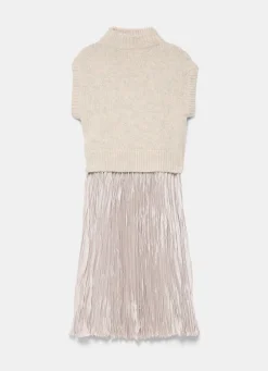 Outlet Wool Blend Layered Maxi Dress Maxi Dresses