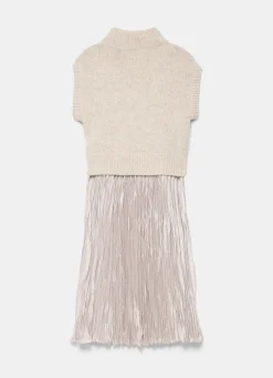 Outlet Wool Blend Layered Maxi Dress Maxi Dresses