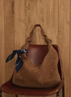 Discount Nora Woven Suede Knot Detail Bag Bags