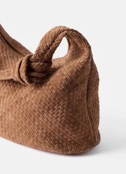 Discount Nora Woven Suede Knot Detail Bag Bags