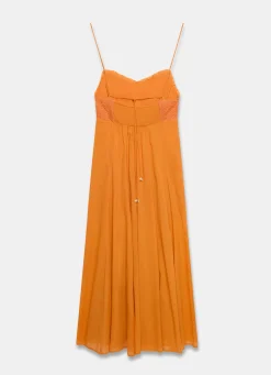 Cotton Embroidered Midi Dress Summer Dresses|Midi Dresses