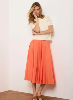 Cotton Full Midi Skirt Midi Skirts|Skirts