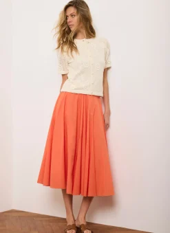Cotton Full Midi Skirt Midi Skirts|Skirts