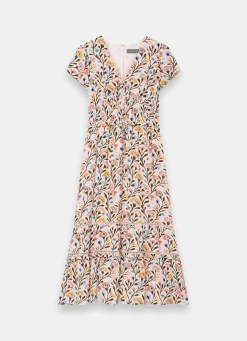 Discount Floral Print Midi Dress Summer Dresses|Midi Dresses