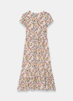 Discount Floral Print Midi Dress Summer Dresses|Midi Dresses