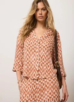 Hot Geo Print Resort Shirt Shirts & Blouses