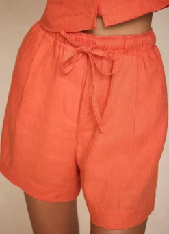 Outlet Linen Drawstring Shorts Shorts|Trousers