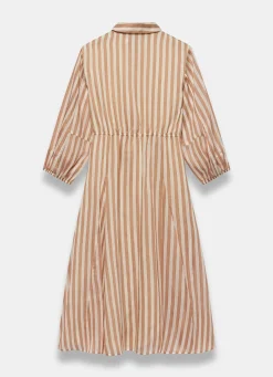 New Stripe Wrap Midi Shirt Dress Midi Dresses|Shirt Dresses