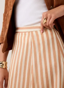 New Striped A Line Midi Skirt Midi Skirts|Skirts