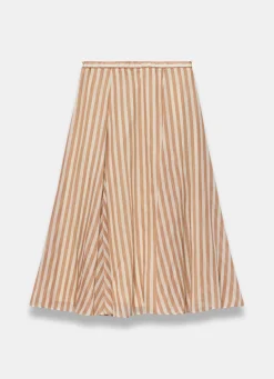 New Striped A Line Midi Skirt Midi Skirts|Skirts