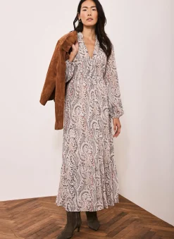 Hot Paisley Print Boho Maxi Dress Maxi Dresses|Printed Dresses