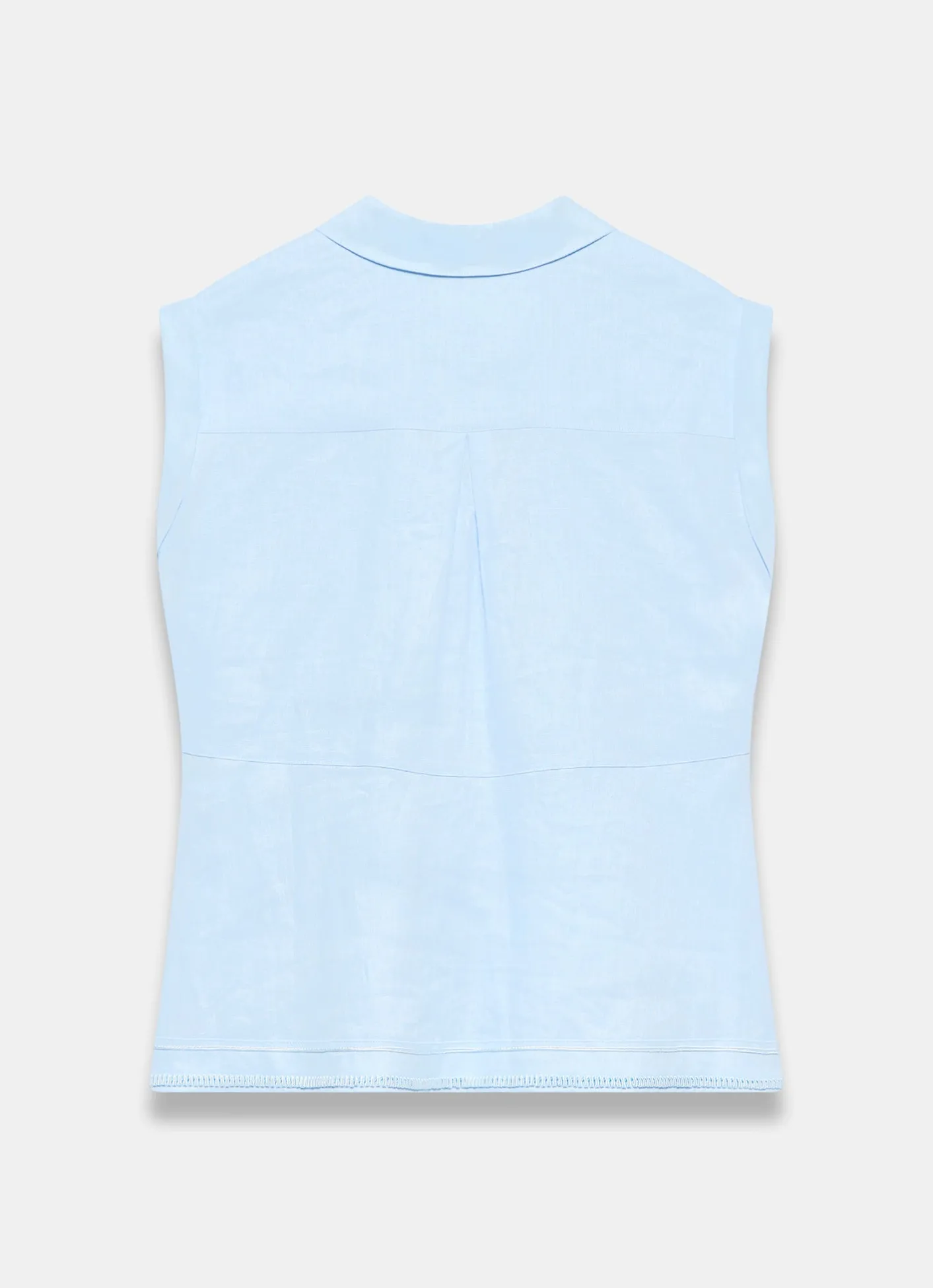Outlet Pale Linen Sleeveless Shirt Shirts & Blouses|All Tops